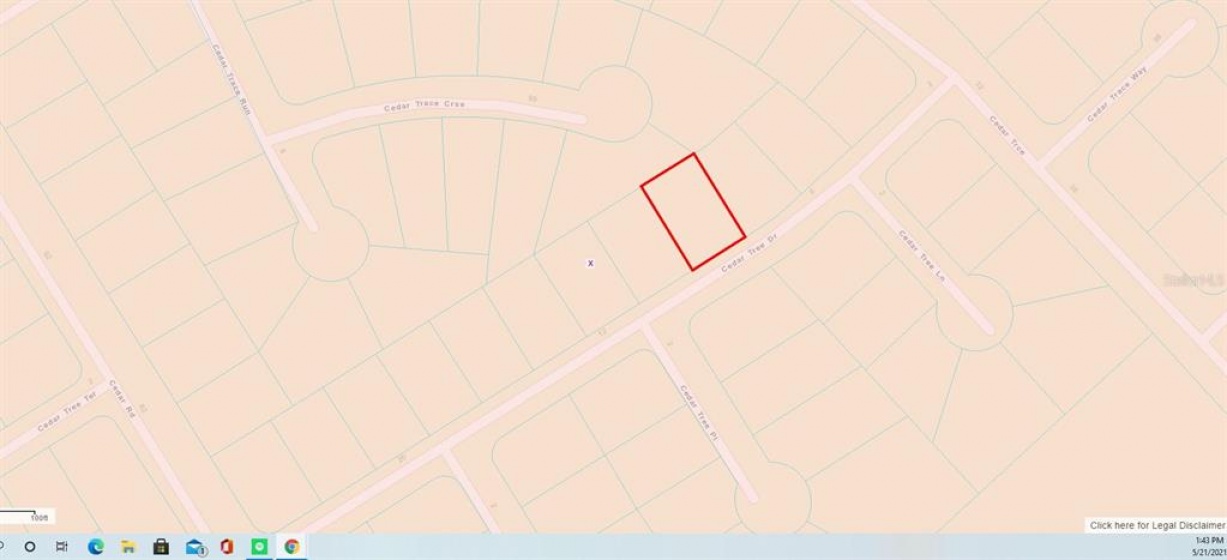 00 CEDAR TREE DRIVE, OCALA, Florida 34472, ,Land,For Sale,CEDAR TREE,G5042374
