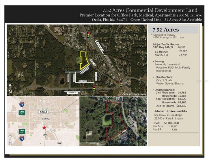 2800 1ST AVENUE, OCALA, Florida 34471, ,Land,For Sale,1ST,OM627047