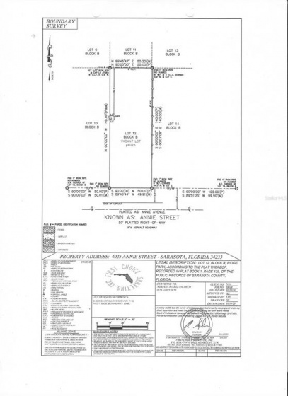 ANNIE STREET, SARASOTA, Florida 34233, ,Land,For Sale,ANNIE,A4528857